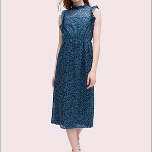 Kate spade blue floral lace shift dress
